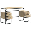 Skrivebord med opbevaring Sonoma-eg 145 x 50 x 75 cm