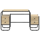 Skrivebord med opbevaring Sonoma-eg 145 x 50 x 75 cm