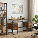 Skrivebord med opbevaring Røget eg 145 x 50 x 75 cm