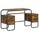 Skrivebord med opbevaring Røget eg 145 x 50 x 75 cm