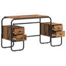 Skrivebord med opbevaring Egetræ 145 x 50 x 75 cm