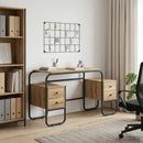Skrivebord med opbevaring Artisan-eg 145 x 50 x 75 cm