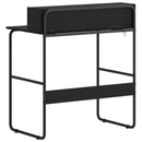 Skrivebord med opbevaring Sort eg 80 x 50 x 91 cm