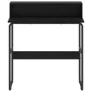 Skrivebord med opbevaring Sort eg 80 x 50 x 91 cm