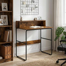 Skrivebord med opbevaring Røget eg 80 x 50 x 91 cm