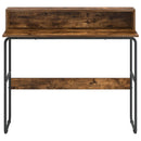 Skrivebord med opbevaring Røget eg 100 x 50 x 91 cm