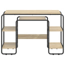 Skrivebord med opbevaring Sonoma-eg 113,5 x 52 x 75,5 cm