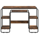 Skrivebord med opbevaring Røget eg 113,5 x 52 x 75,5 cm