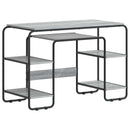 Skrivebord med opbevaring Grå Sonoma 113,5 x 52 x 75,5 cm