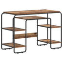 Skrivebord med opbevaring Egetræ 113,5 x 52 x 75,5 cm