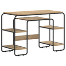 Skrivebord med opbevaring Artisan-eg 113,5 x 52 x 75,5 cm