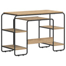 Skrivebord med opbevaring Artisan-eg 113,5 x 52 x 75,5 cm