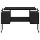 Skrivebord med opbevaring Sort eg 120 x 50,5 x 75,5 cm