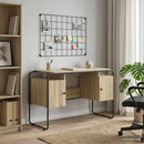 Skrivebord med opbevaring Sonoma-eg 120 x 50,5 x 75,5 cm