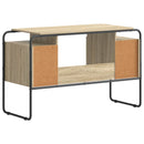 Skrivebord med opbevaring Sonoma-eg 120 x 50,5 x 75,5 cm