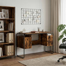 Skrivebord med opbevaring Røget eg 120 x 50,5 x 75,5 cm