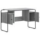 Skrivebord med opbevaring Grå Sonoma 120 x 50,5 x 75,5 cm