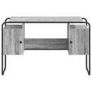Skrivebord med opbevaring Grå Sonoma 120 x 50,5 x 75,5 cm