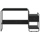 Skrivebord med opbevaring Sort eg 131,5 x 50 x 75,5 cm