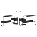 Skrivebord med opbevaring Sort eg 131,5 x 50 x 75,5 cm