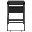 Skrivebord med opbevaring Sort eg 131,5 x 50 x 75,5 cm