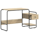 Skrivebord med opbevaring Sonoma-eg 131,5 x 50 x 75,5 cm