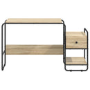 Skrivebord med opbevaring Sonoma-eg 131,5 x 50 x 75,5 cm