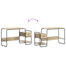 Skrivebord med opbevaring Sonoma-eg 131,5 x 50 x 75,5 cm