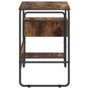 Skrivebord med opbevaring Røget eg 131,5 x 50 x 75,5 cm