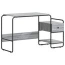 Skrivebord med opbevaring Grå Sonoma 131,5 x 50 x 75,5 cm
