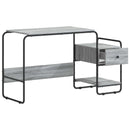 Skrivebord med opbevaring Grå Sonoma 131,5 x 50 x 75,5 cm