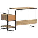 Skrivebord med opbevaring Artisan-eg 131,5 x 50 x 75,5 cm