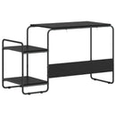 Skrivebord med opbevaring Sort eg 131,5 x 50 x 75,5 cm