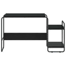 Skrivebord med opbevaring Sort eg 131,5 x 50 x 75,5 cm