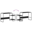 Skrivebord med opbevaring Sort eg 131,5 x 50 x 75,5 cm
