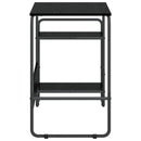 Skrivebord med opbevaring Sort eg 131,5 x 50 x 75,5 cm