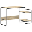 Skrivebord med opbevaring Sonoma-eg 131,5 x 50 x 75,5 cm