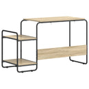 Skrivebord med opbevaring Sonoma-eg 131,5 x 50 x 75,5 cm