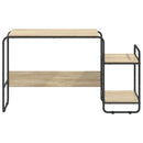 Skrivebord med opbevaring Sonoma-eg 131,5 x 50 x 75,5 cm