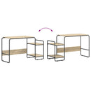 Skrivebord med opbevaring Sonoma-eg 131,5 x 50 x 75,5 cm