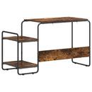 Skrivebord med opbevaring Røget eg 131,5 x 50 x 75,5 cm
