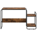 Skrivebord med opbevaring Røget eg 131,5 x 50 x 75,5 cm