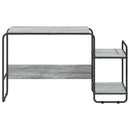 Skrivebord med opbevaring Grå Sonoma 131,5 x 50 x 75,5 cm