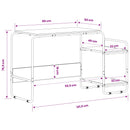 Skrivebord med opbevaring Egetræ 131,5 x 50 x 75,5 cm