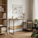 Skrivebord med opbevaring Artisan-eg 131,5 x 50 x 75,5 cm