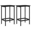 Barbænk 2 stk. Sort eg 40 x 32 x 74 cm Konstrueret træ