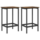 Barbænk 2 stk. Røget eg 40 x 32 x 74 cm Konstrueret træ