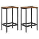 Barbænk 2 stk. Gammelt træ 40 x 32 x 74 cm Konstrueret træ