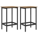 Barbænk 2 stk. Artisan-eg 40 x 32 x 74 cm Konstrueret træ