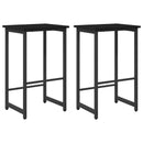 Barbænk 2 stk. Sort eg 40 x 32 x 64 cm Konstrueret træ